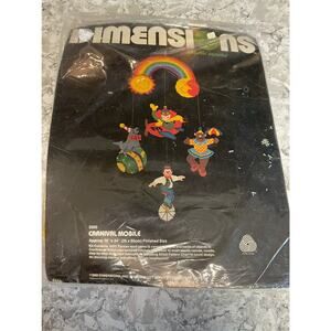 Dimensions 2500 Plastic Canvas Carnival Circus Mobile Vintage 1982